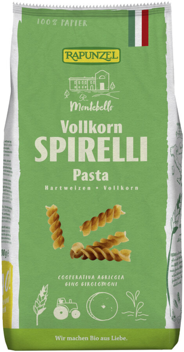 Raiponce Spirelli céréales complètes 6x500g