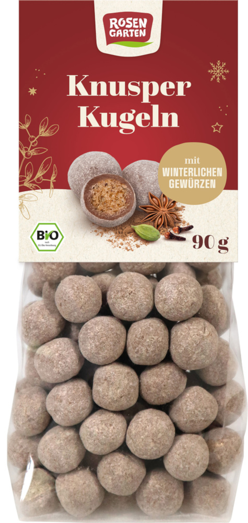 Rosengarten Bio Schoko Knusperkugeln 90g