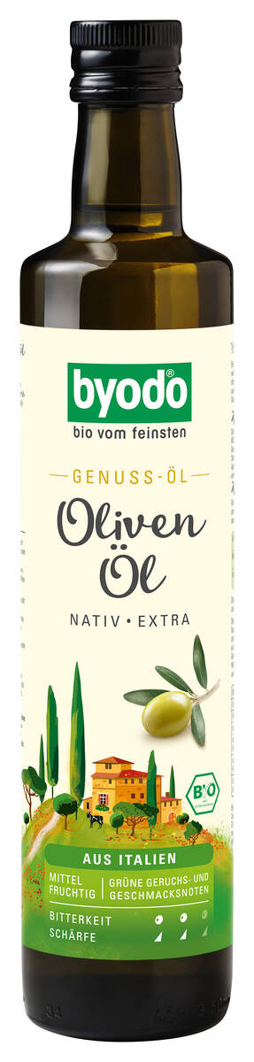 Byodo Bio Olivenöl nativ extra frucht aus Italien Byodo Bio Olivenöl nativ extra frucht aus Italien 0,5l