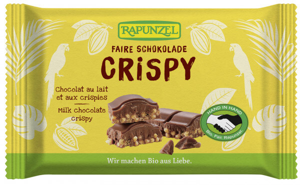 Chocolat au lait entier crispy, 100g