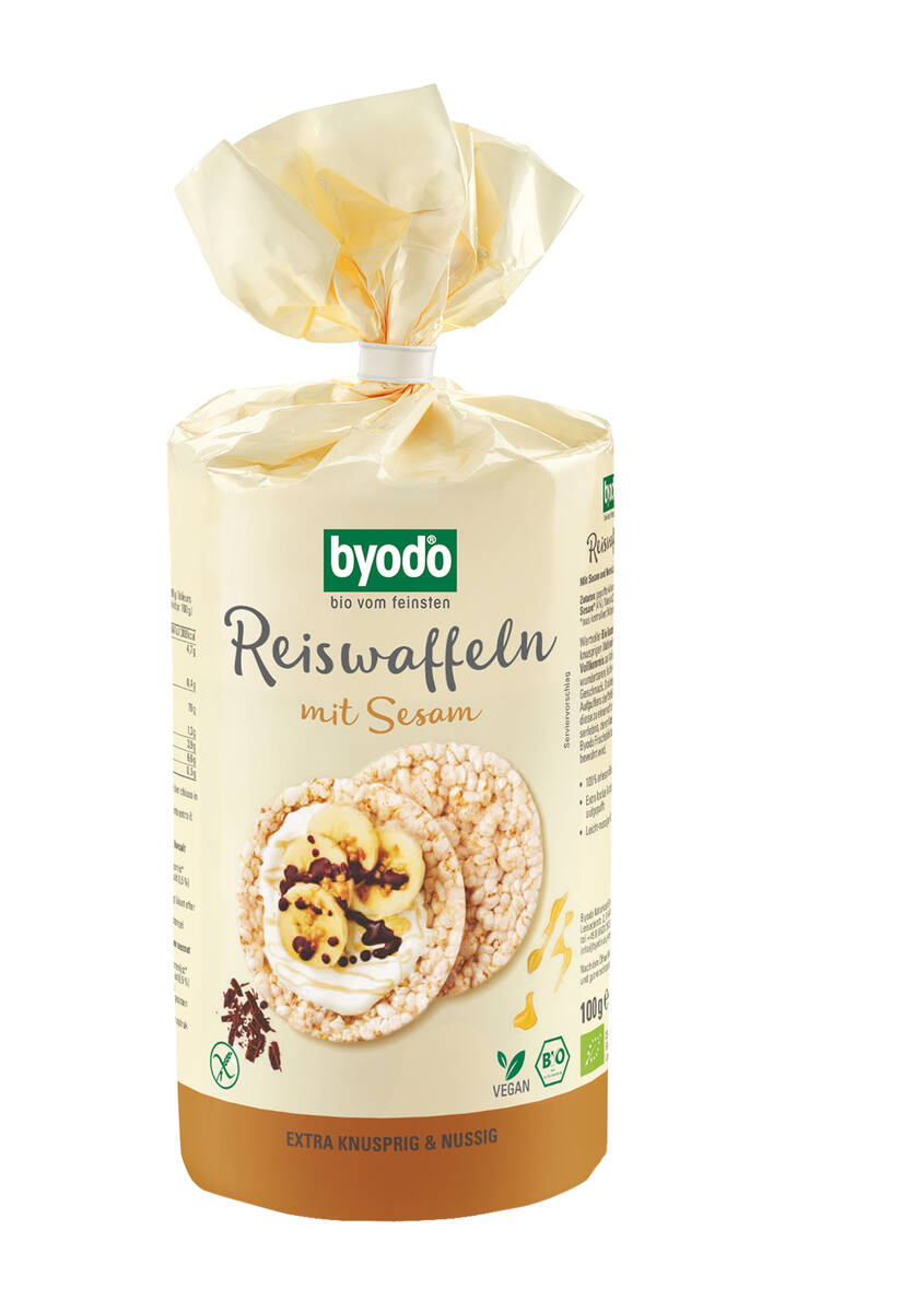 Byodo Bio Reiswaffeln mit Sesam Byodo Bio Reiswaffeln mit Sesam 100g