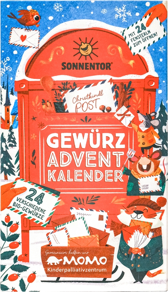 Sonnentor Bio Gewürz Adventskalender 2025 Sonnentor Bio Gewürz Adventskalender 2025, 4x118g