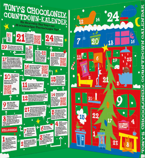 Tonys Chocolonely® Adventskalender Countdown-Kalender