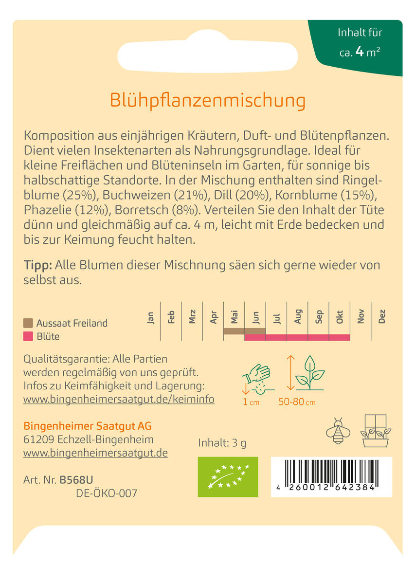 Bingenheimer Saatgut Blumenmischung Bienenweide Bingenheimer Saatgut Blumenmischung Bienenweide