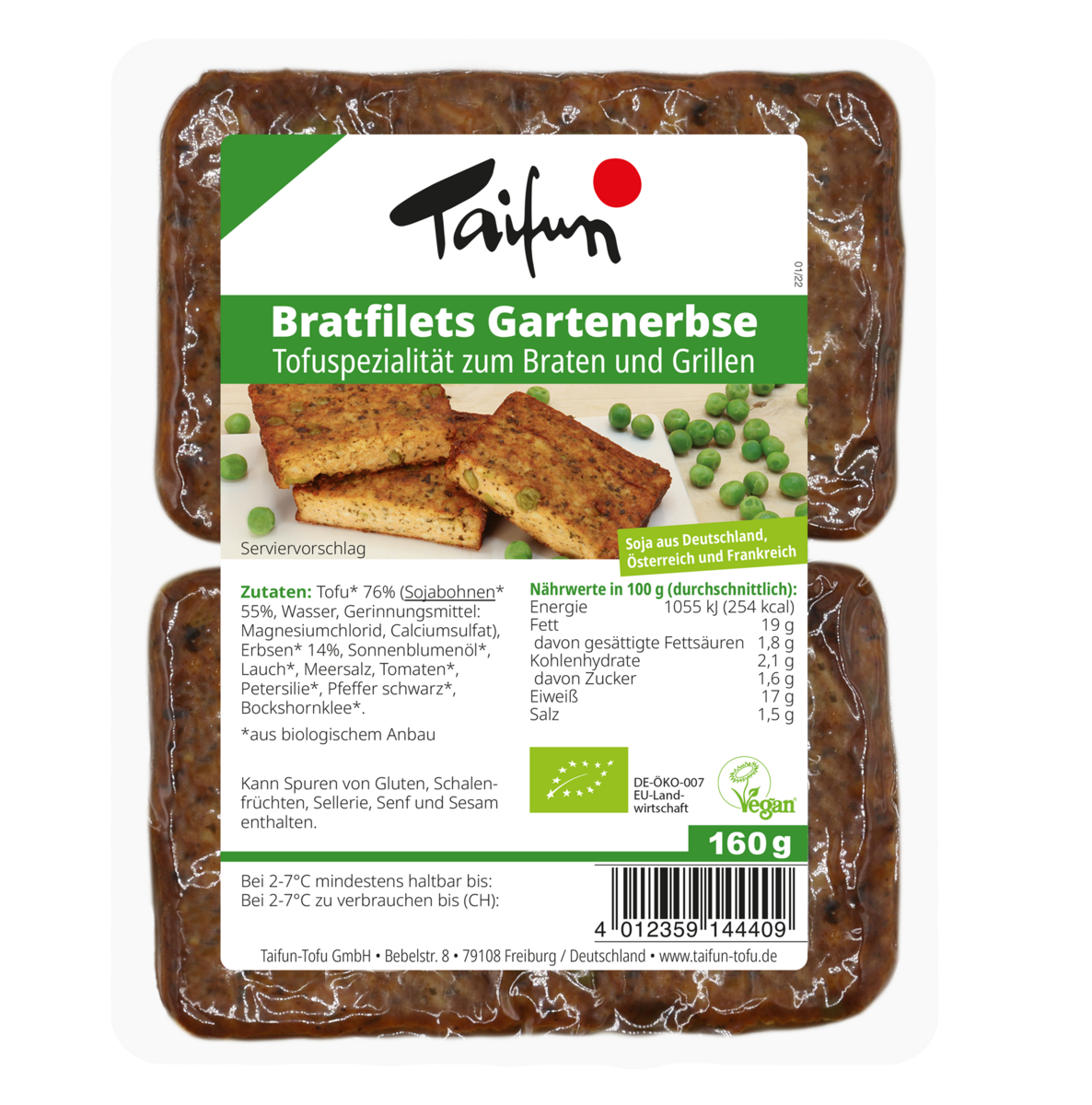 Taifun Bratfilet Gartenerbse 160g Taifun Bratfilet Gartenerbse 160g