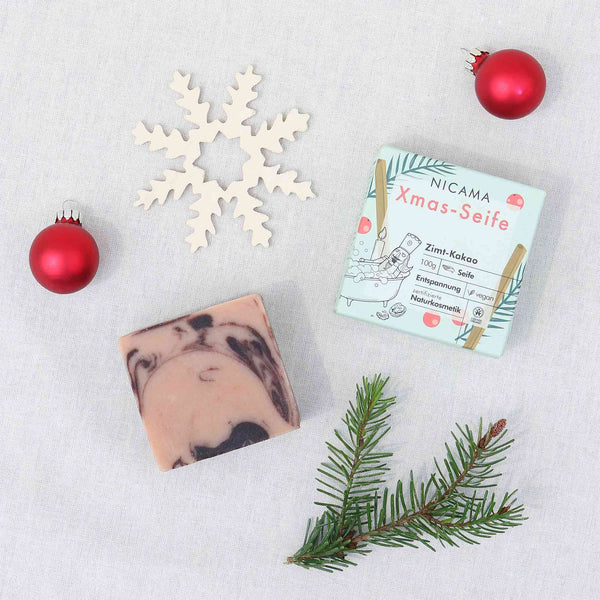 NICAMA Weihnachtsseife Zimt-Kakao 100g