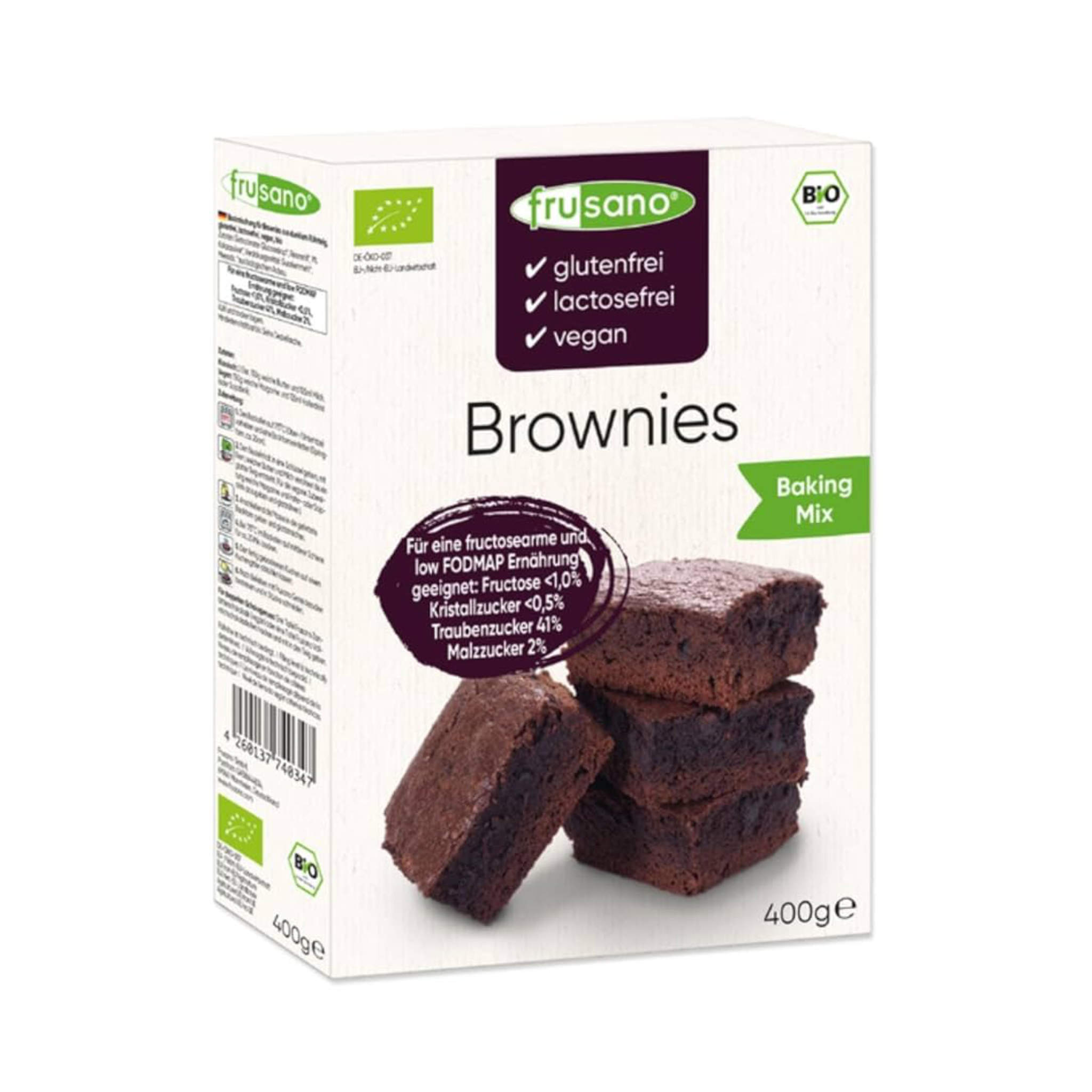 Frusano Bio Brownie Backmischung Frusano Bio Brownie Backmischung 400g
