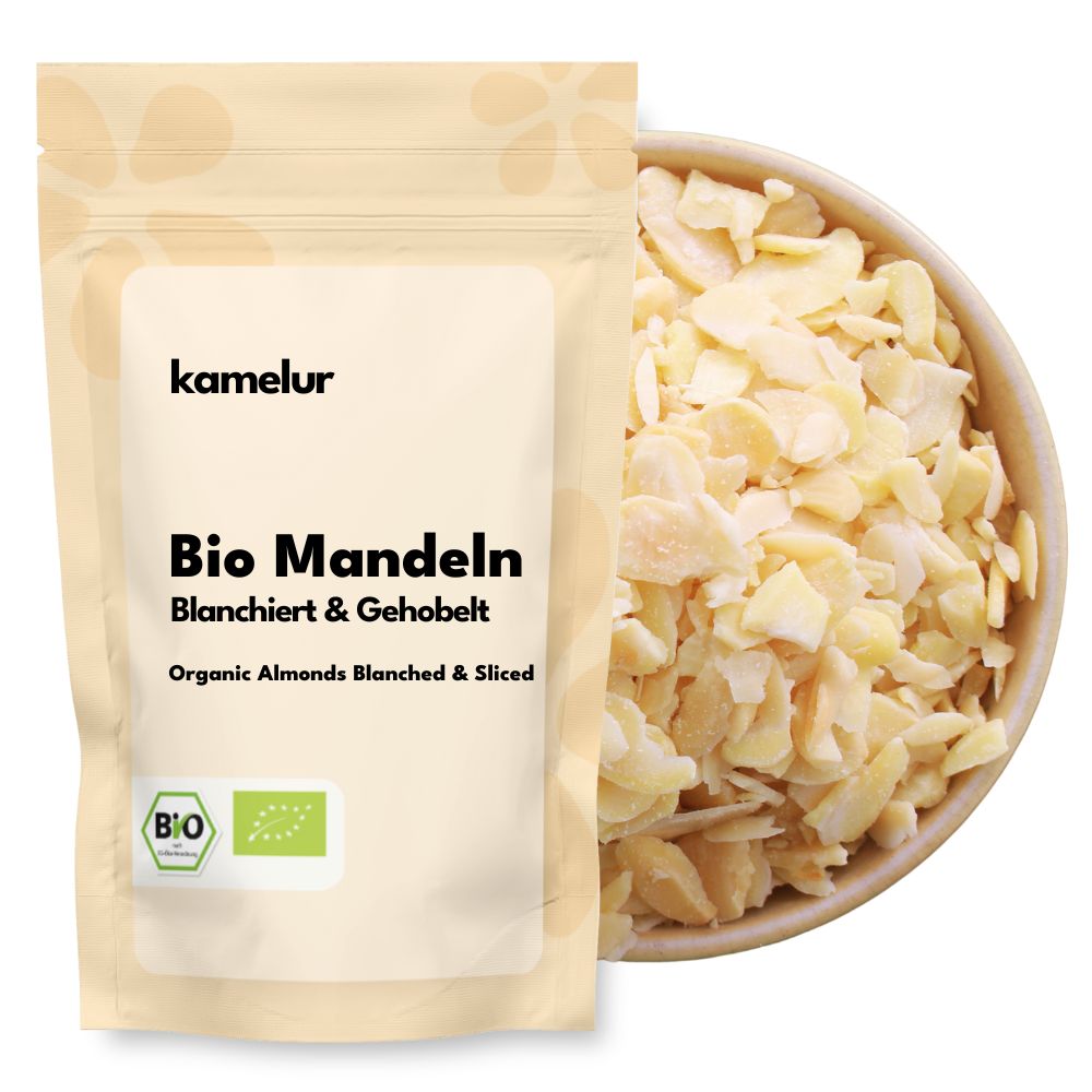 Bio Mandeln blanchiert & gehobelt