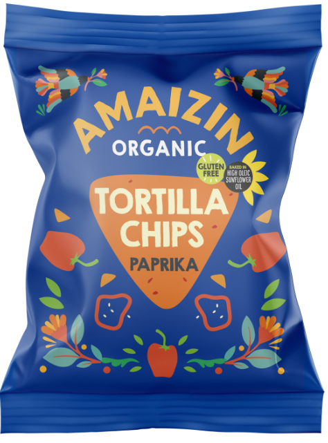 Chips de tortilla bio Amaizin Paprika 75 g Chips de tortilla bio Amaizin Paprika 75 g