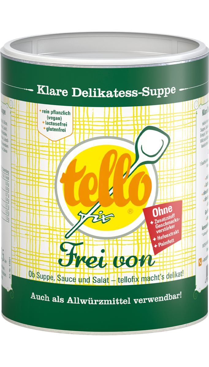 tellofix Klare Delikatess-Suppe 'Frei von' 650g tellofix Klare Delikatess-Suppe 'Frei von' 650g