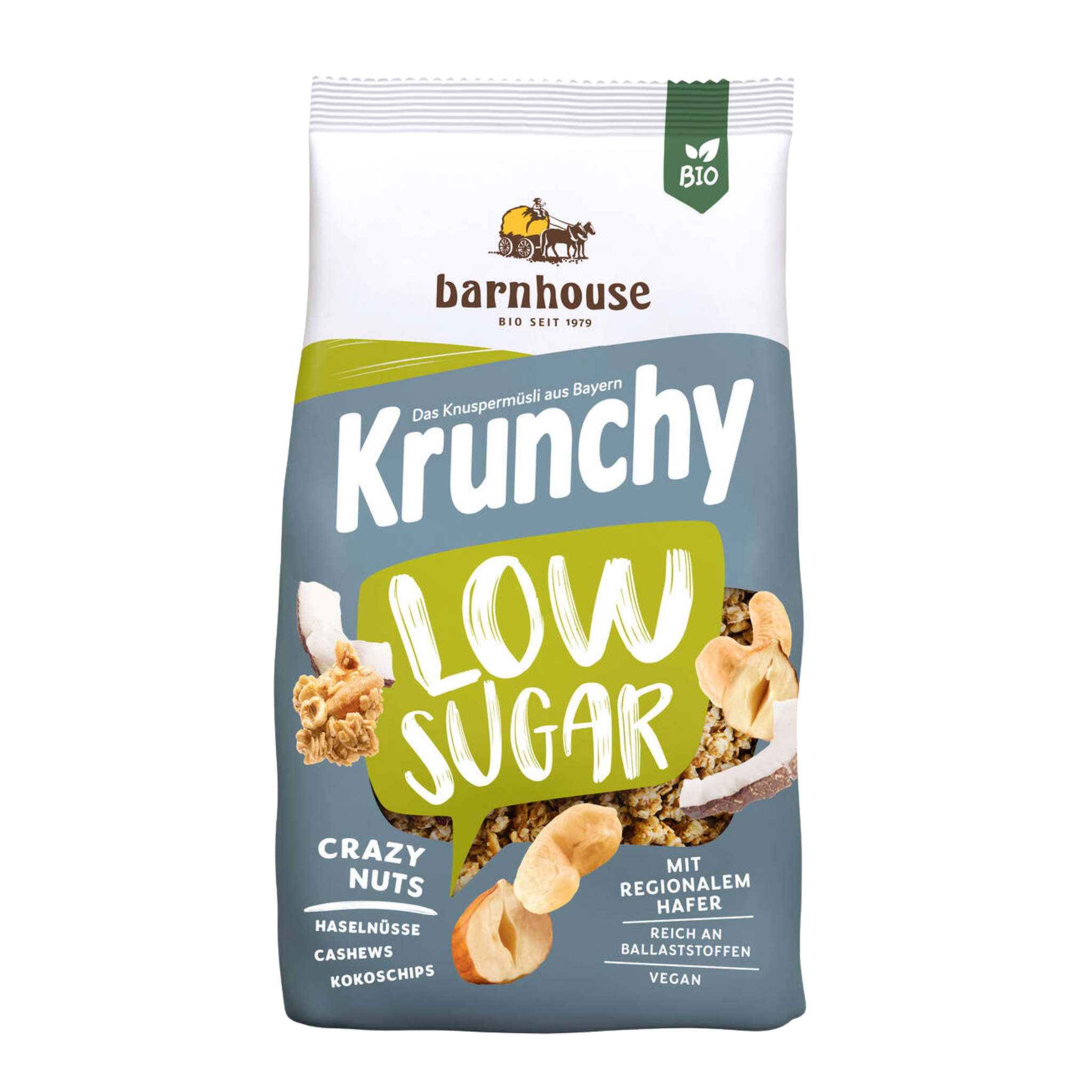 Barnhouse Krunchy Crazy Nuts à faible teneur en sucre 3 x 375 g