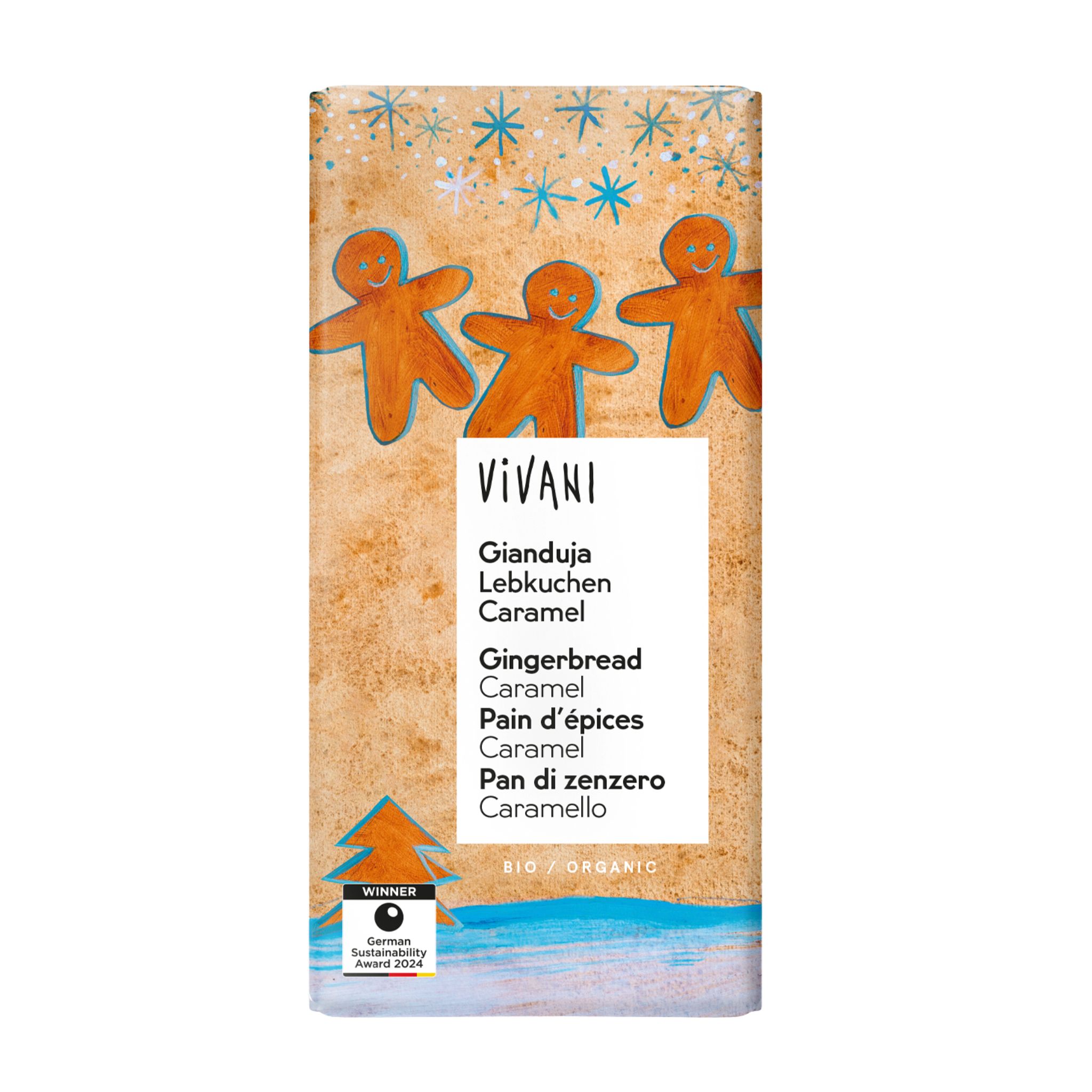 Vivani Bio Gianduja Lebkuchen Caramel Tafel 100g