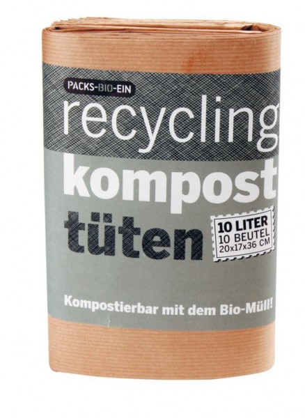Recycling Komposttüten, 10 Tüten Recycling Komposttüten, 10 Tüten