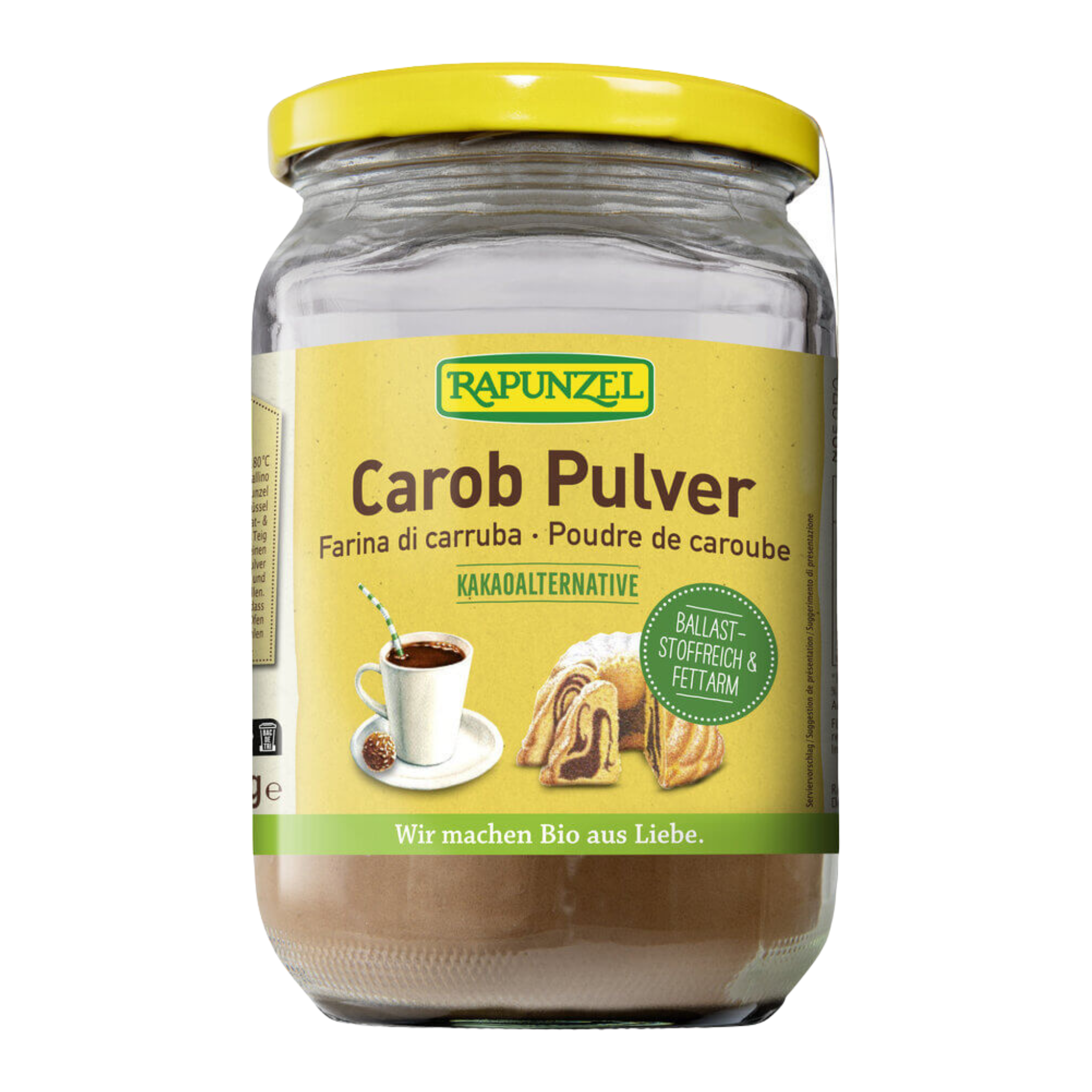 Poudre de caroube bio Rapunzel, 6x250g