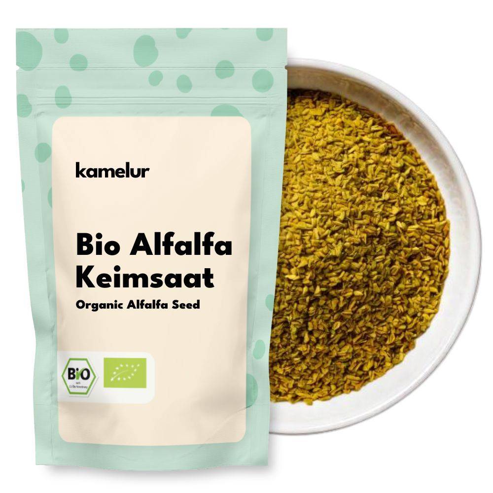 Alfalfa (luzerne) bio, graines à germer Alfalfa (luzerne) bio, graines à germer