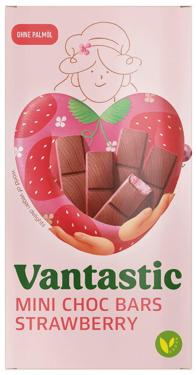 Vantastic Mini-Chocbars Strawberry Vantastic Mini-Chocbars Strawberry 100g