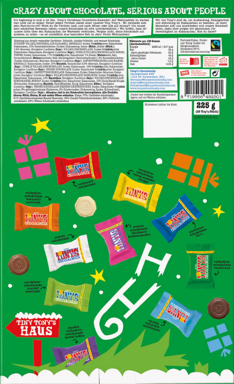Tonys Chocolonely® Adventskalender Countdown-Kalender
