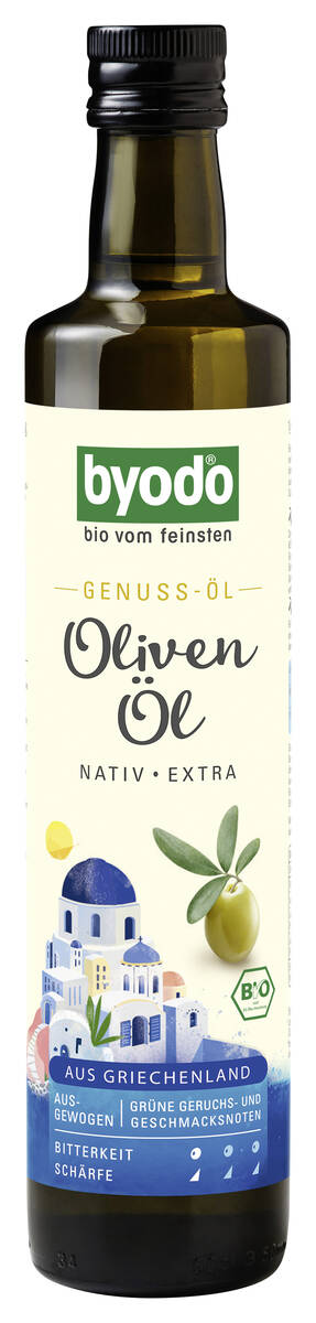 Byodo Bio Olivenöl nativ extra mild aus Griechenland Byodo Bio Olivenöl nativ extra mild aus Griechenland 0,5l