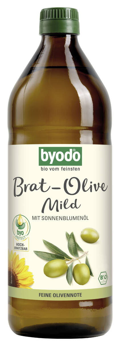 Byodo Bio Brat-Olive mild mit Sonnenblumenöl 6x0,75l