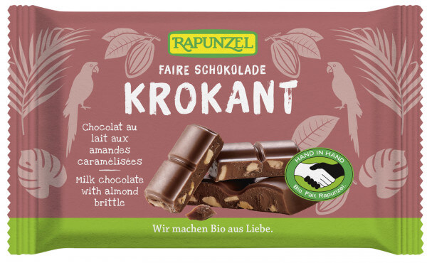 Chocolat au lait avec croquant aux amandes, 100g