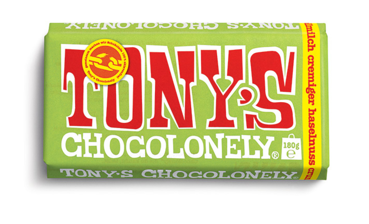 Tonys Vollmilchschokolade 32 % cremiger Haselnuss Crunch