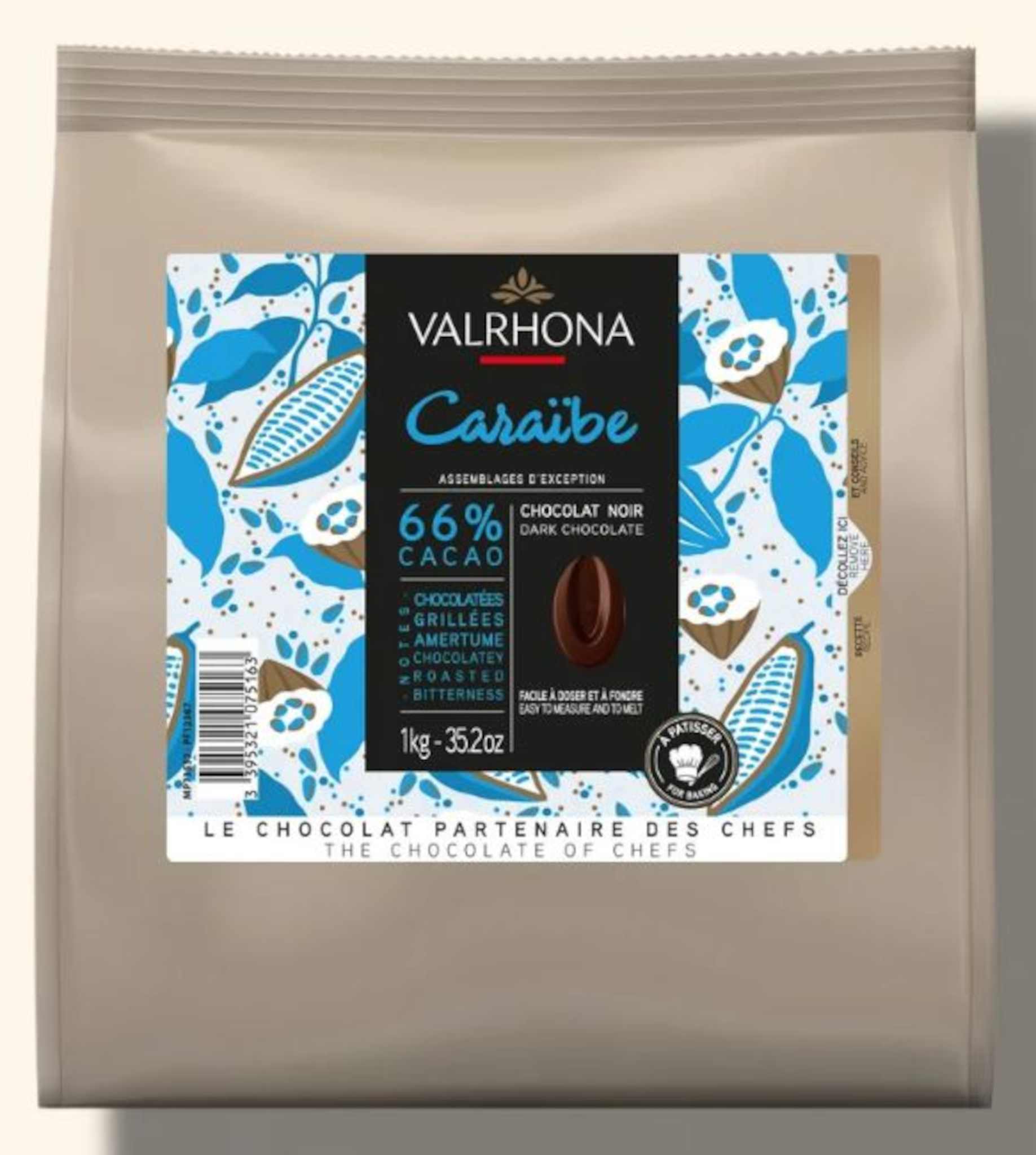 Valrhona Cioccolato Fondente Copertura Caraïbe 66%