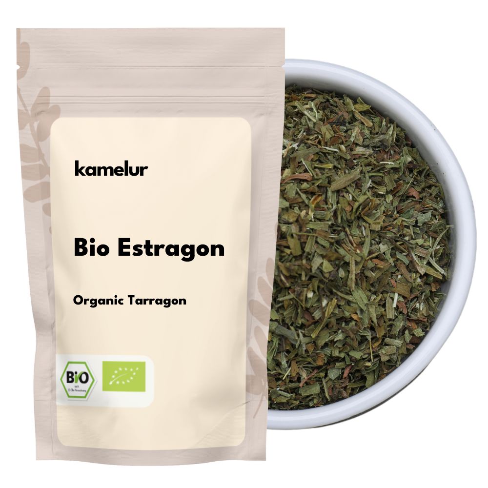 Bio Estragonblätter gerebelt Feuilles d'estragon bio frottées 250g