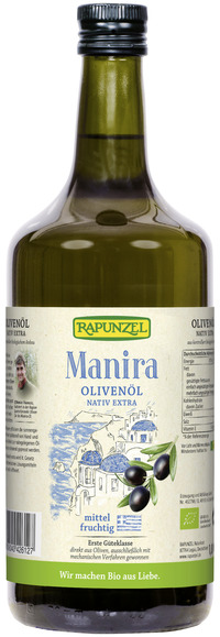 Rapunzel Bio Olivenöl Manira, nativ extra, aus Griechenland 6x1l Rapunzel Bio Olivenöl Manira, nativ extra, aus Griechenland 1l