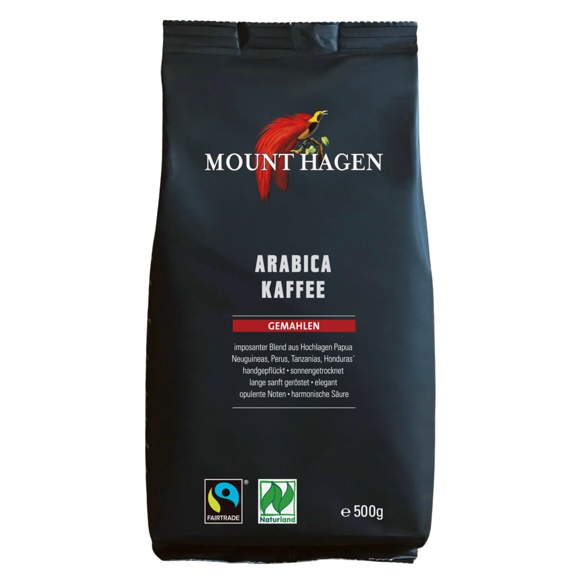Café moulu torréfié biologique Mount Hagen, 500 g