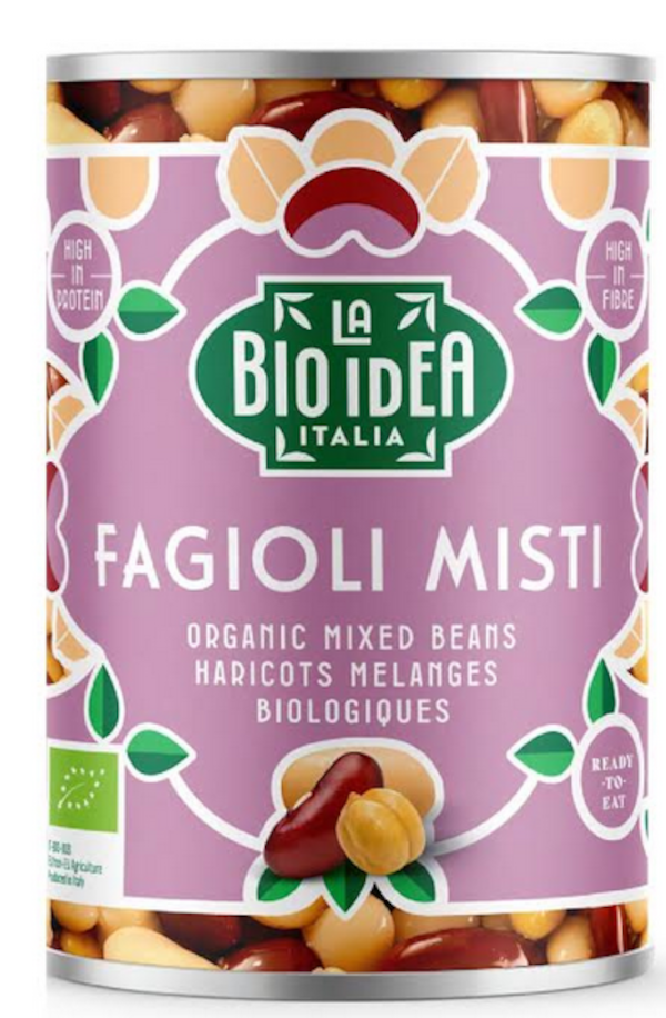 Haricots mélangés bio en boîte, 6x400g