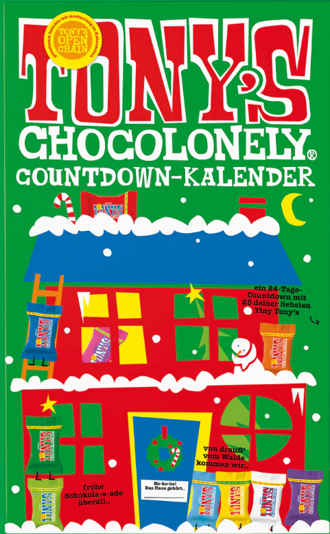 Tonys Chocolonely® Adventskalender Countdown-Kalender 12 Stück Calendrier de l'Avent Chocolonely de Tony 1 pièce