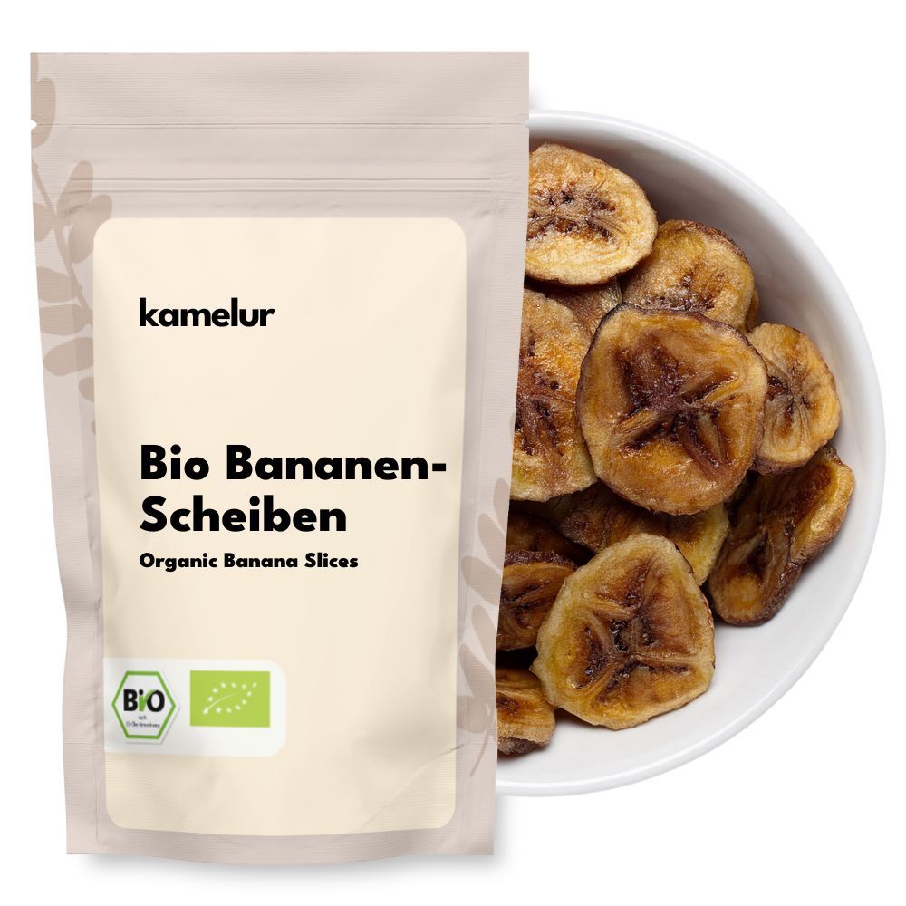 Bio Bananen Scheiben ungesüßt Bananes bio, non sucrées