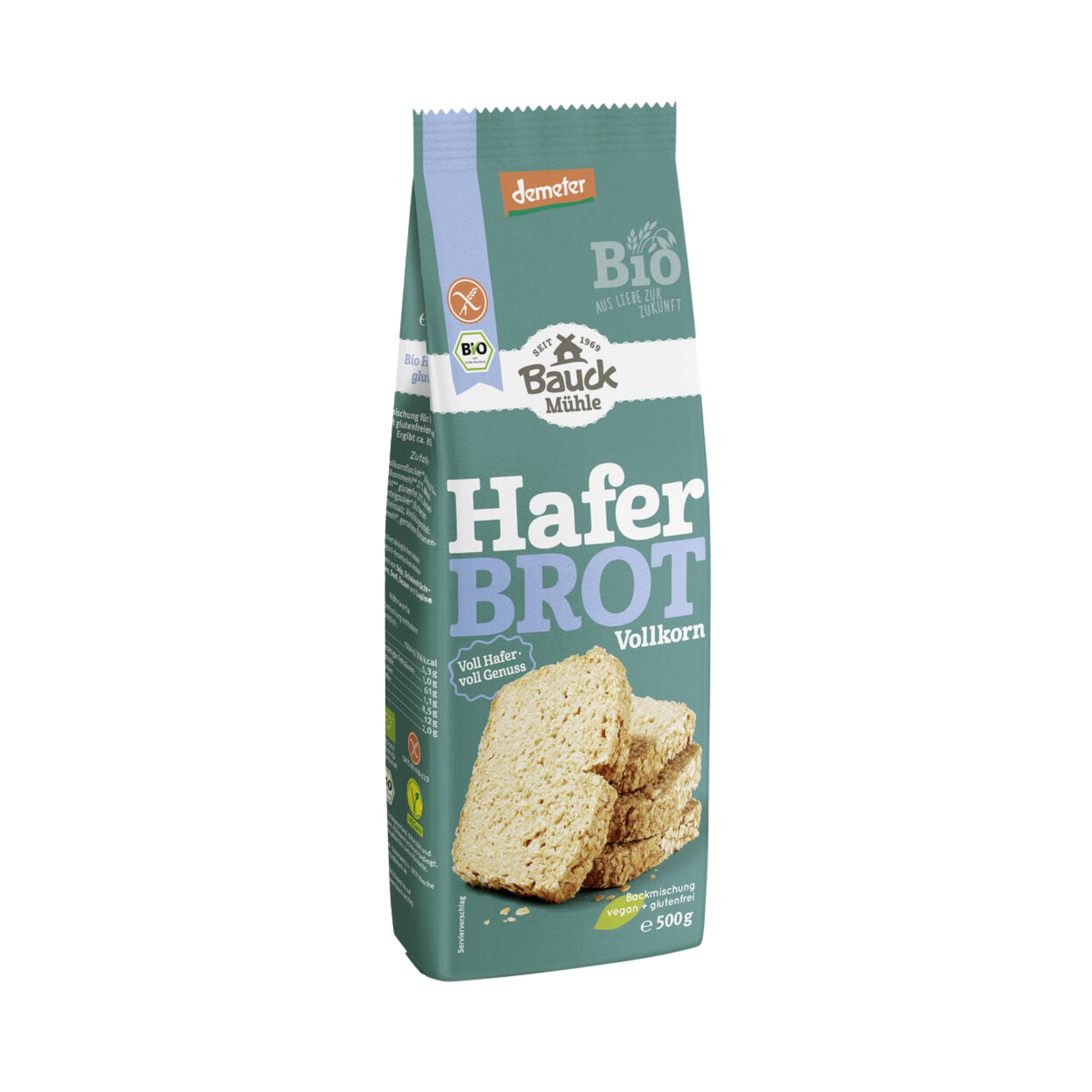 Pain d'avoine bio Bauckhof complet sans gluten 500 g