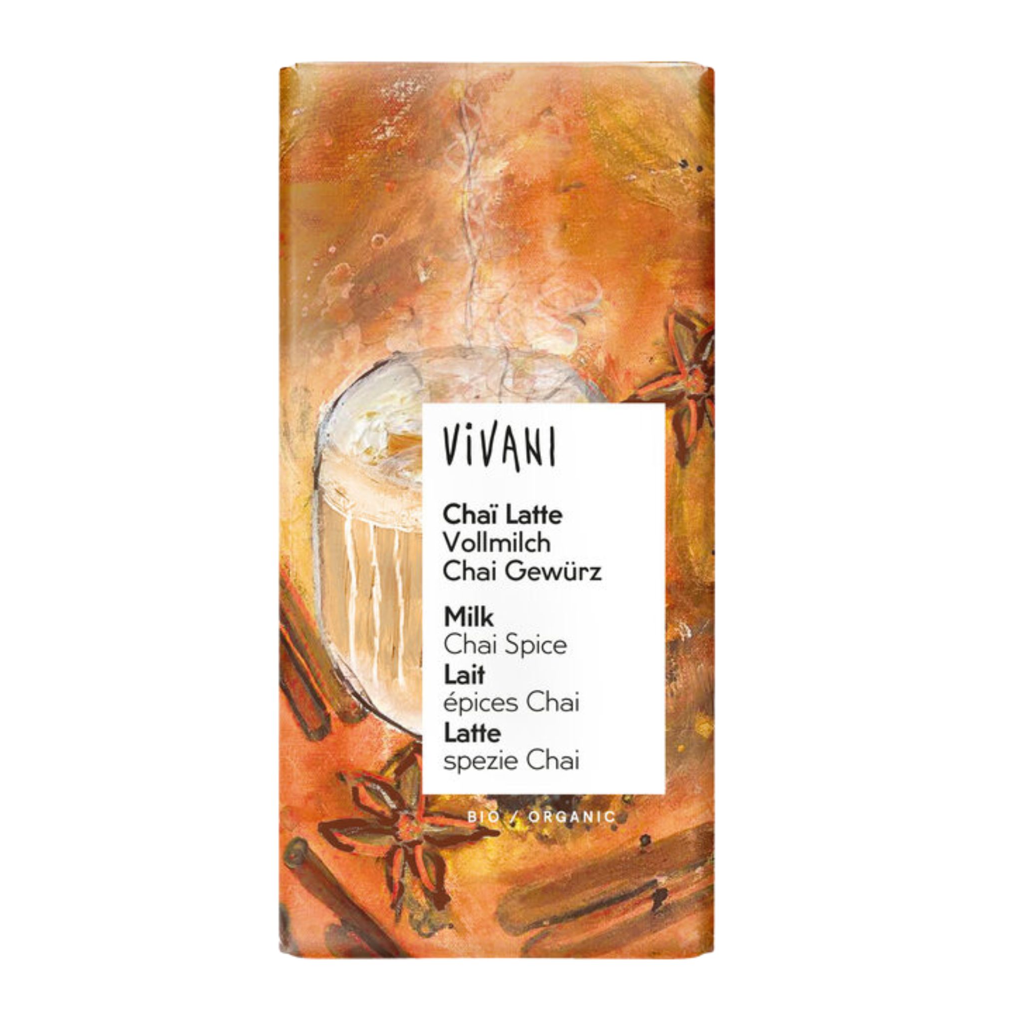 Vivani Bio Chai Latte Vollmilchschokolade 12x80g