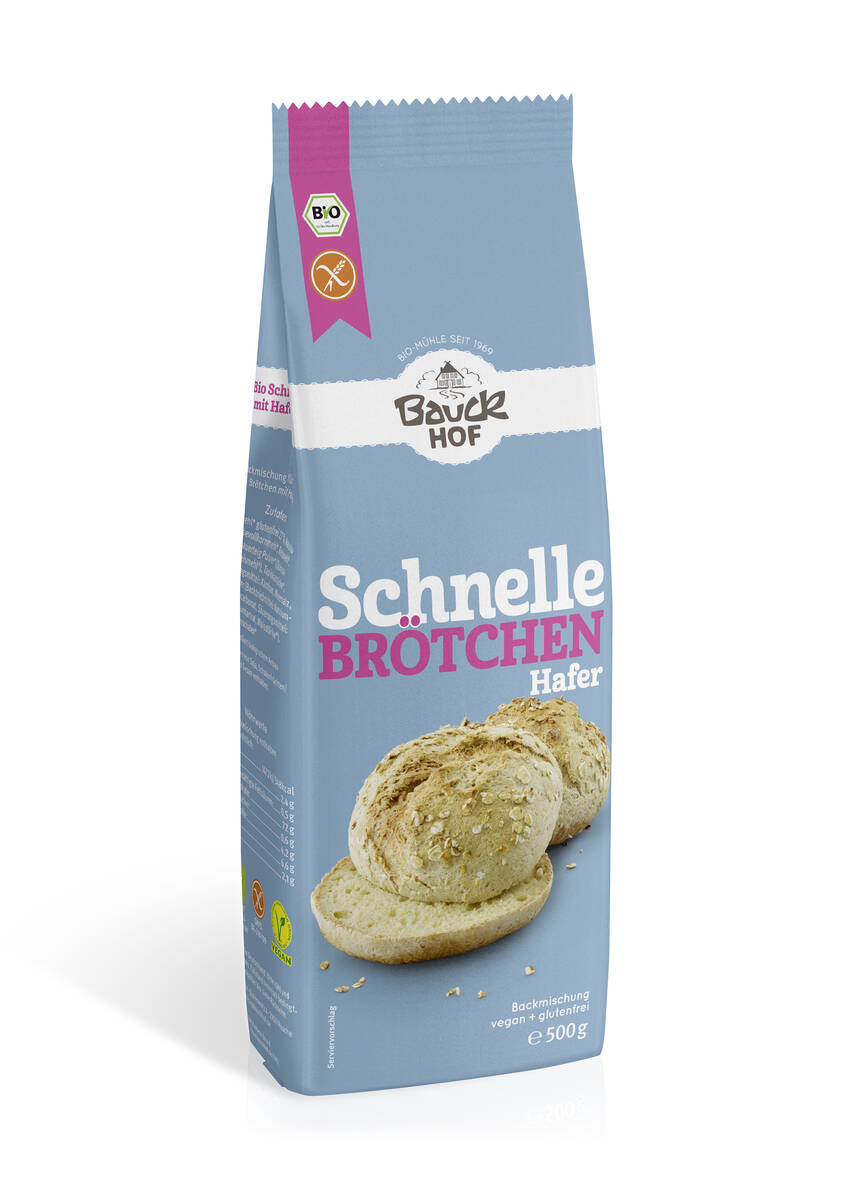 Bauckhof Bio Schnelle Brötchen mit Hafer glutenfrei Bauckhof Bio Schnelle Brötchen mit Hafer glutenfrei