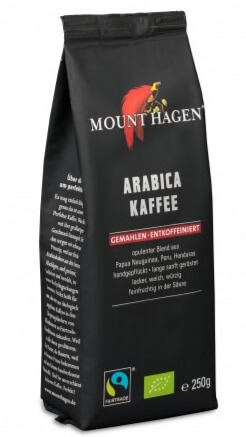 Café torréfié bio décaféiné, moulu, 250g Café torréfié bio décaféiné, moulu, 250g