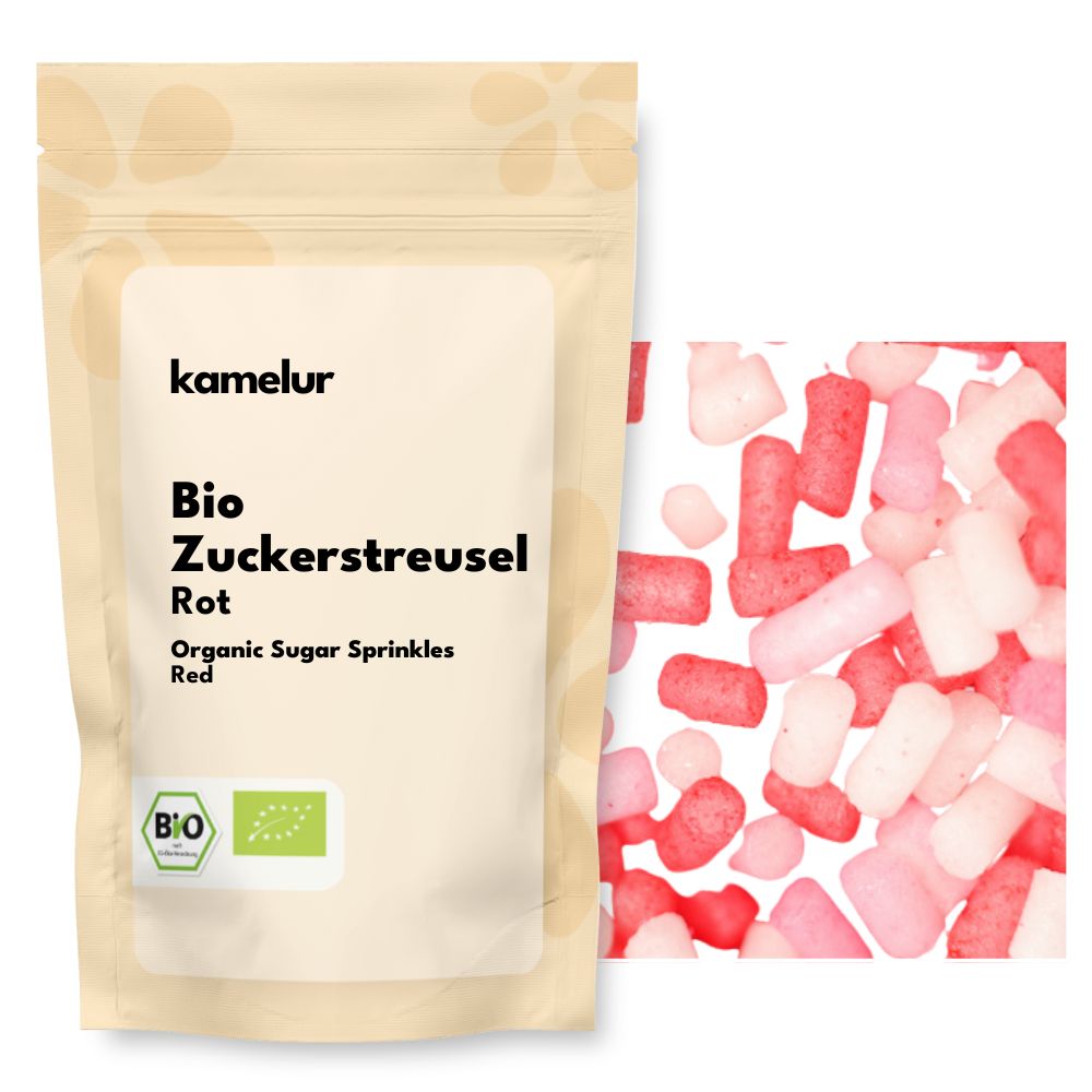 Bio Zuckerstreusel, rot Copeaux de sucre bio, rouge