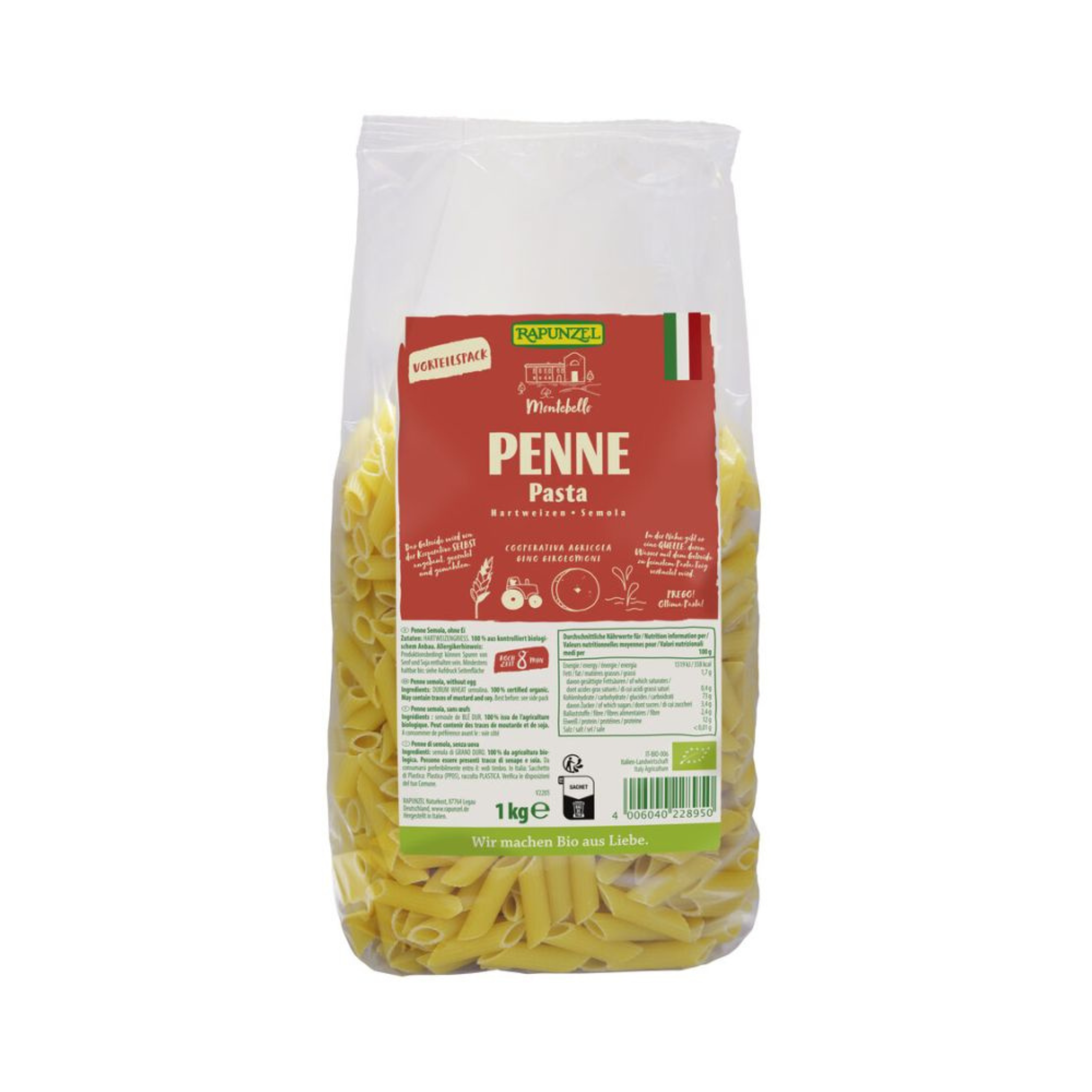 Penne de semoule Raiponce 12x1kg