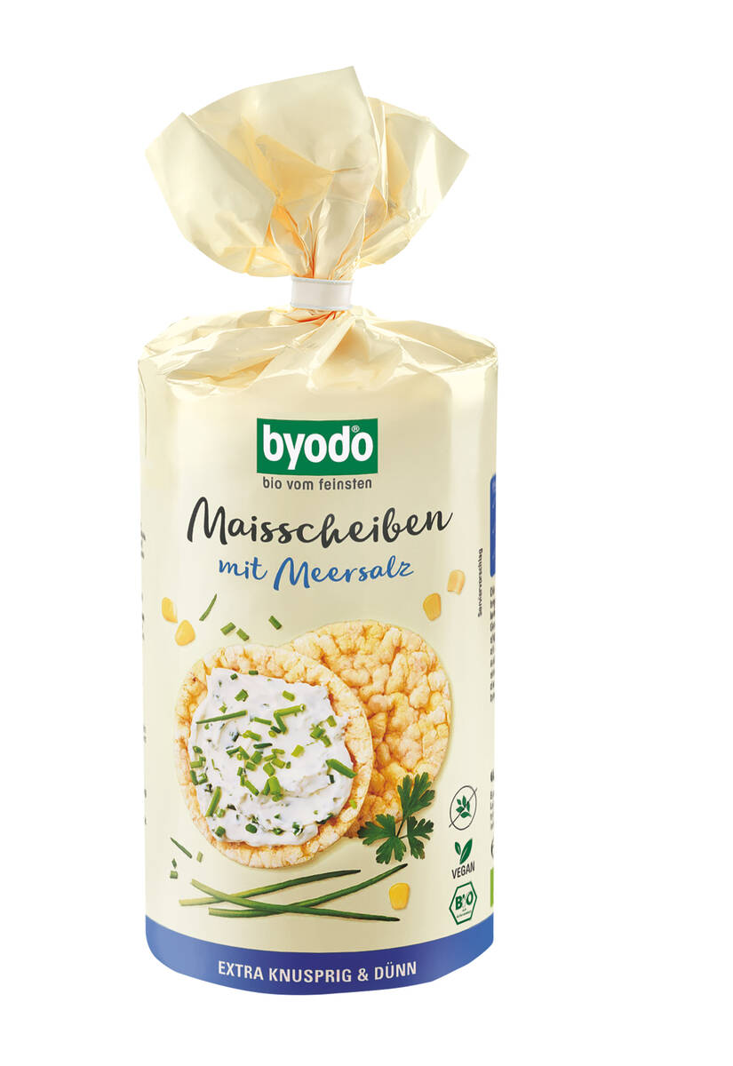 Byodo Bio Mais Scheiben mit Meersalz Byodo Bio Mais Scheiben mit Meersalz 120g