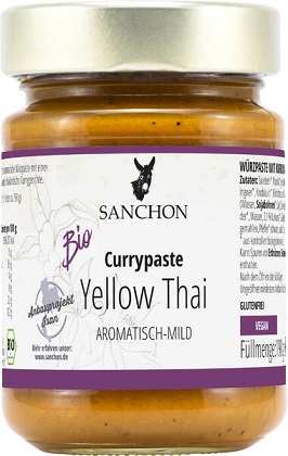Pâte de curry thaïlandais bio, jaune, 190g Pâte de curry thaïlandais bio, jaune, 190g