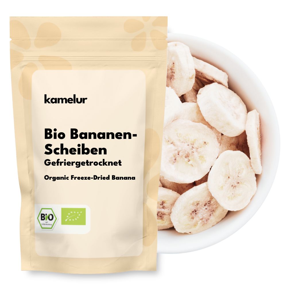 Bio Bananen Scheiben gefriergetrocknet Fraises bio, lyophilisées, en tranches