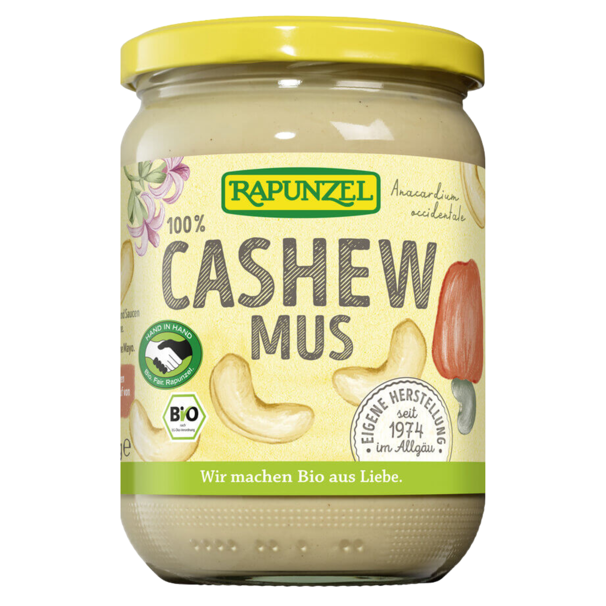 Beurre de noix de cajou bio Rapunzel, 500 g