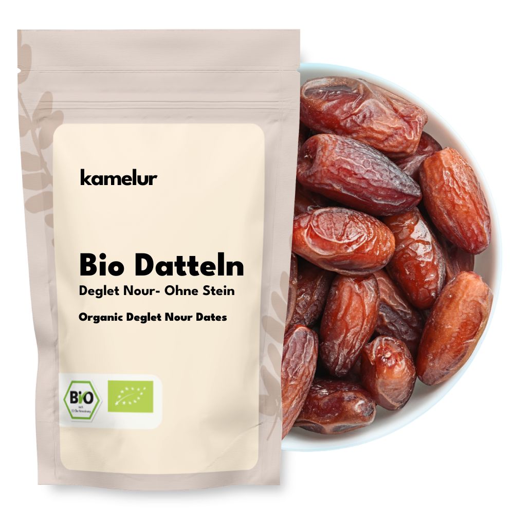 Bio Datteln Deglet Nour ohne Stein Dattes bio Deglet Nour, dénoyautées