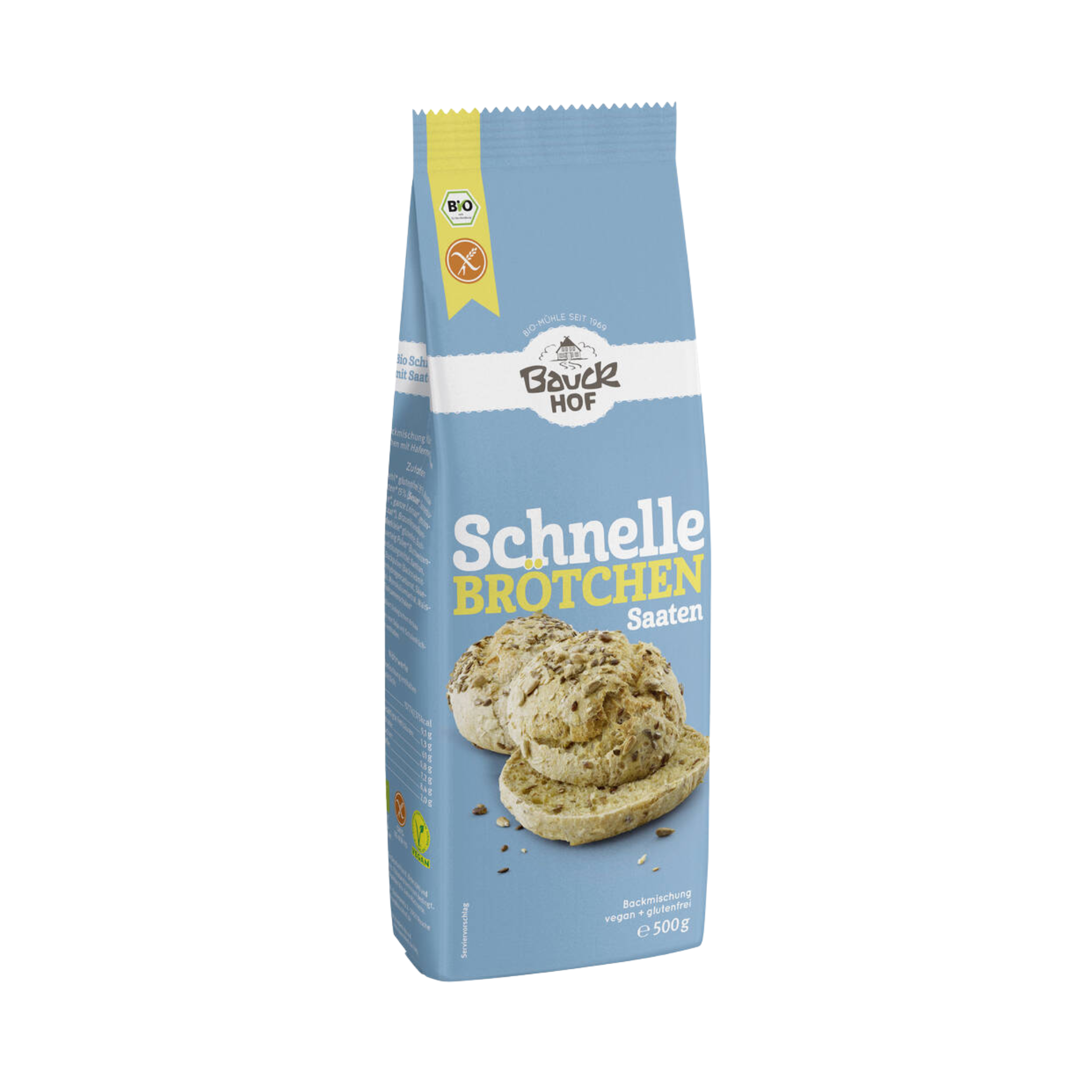 Rouleaux rapides bio aux graines Bauckhof sans gluten 500 g