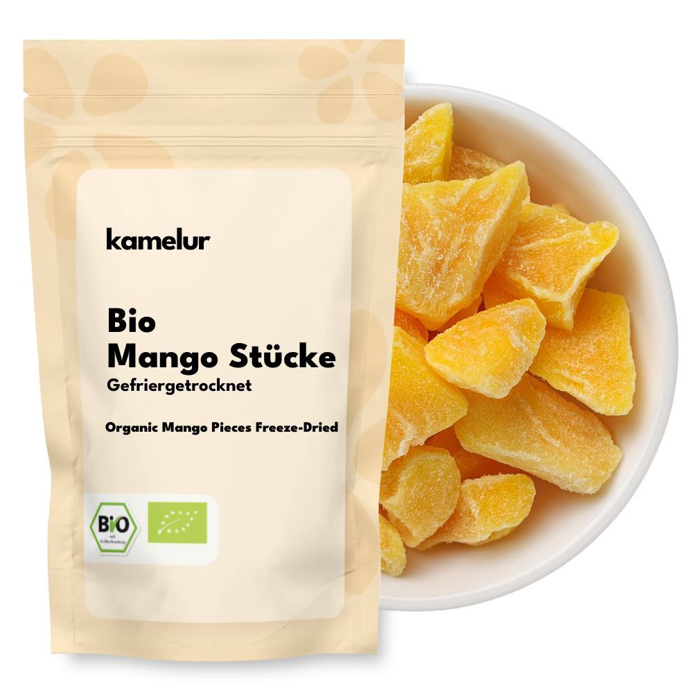 Bio Mangostücke gefriergetrocknet Fraises bio, lyophilisées, en tranches