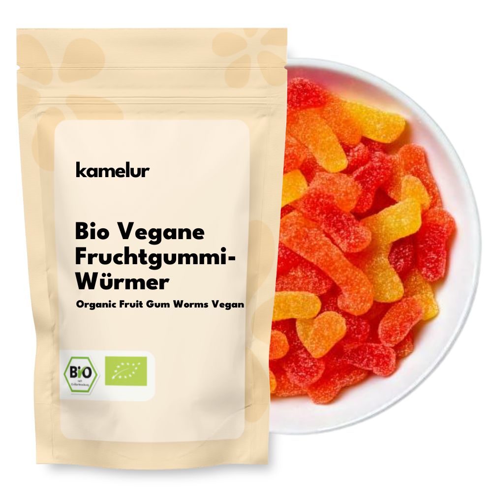 Bio Fruchtgummi-Würmer Vegan Bio Fruchtgummi-Würmer vegan 1kg