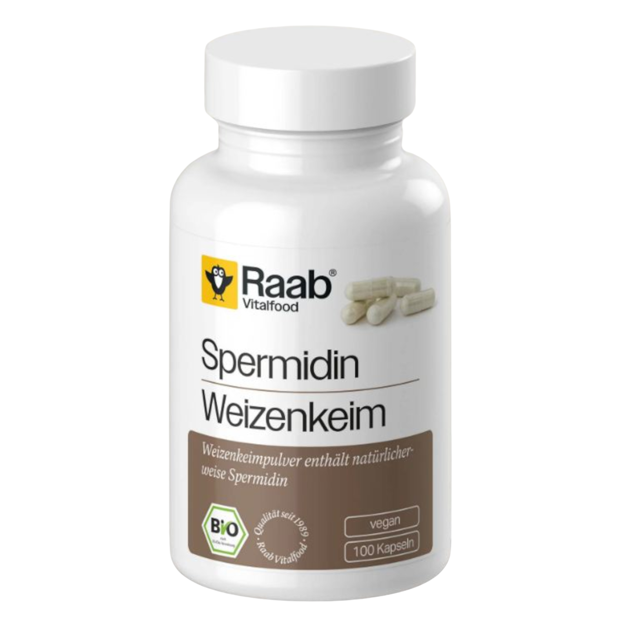 Raab Vitalfood Bio Spermidin Weizenkeim Kapseln 60g