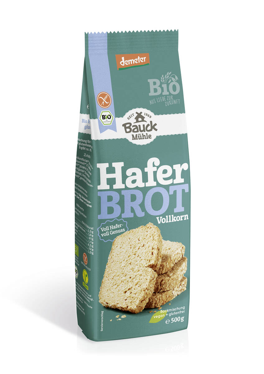 Bauckhof Bio Haferbrot Vollkorn glutenfrei Bauckhof Bio Haferbrot Vollkorn glutenfrei