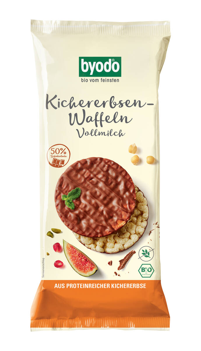 Byodo Bio Kichererbsenwaffeln Vollmilch Byodo Bio Kichererbsenwaffeln Vollmilch 65g