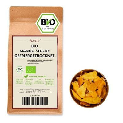 Gefriergetrocknete Bio Mango Stücke, ohne Zusätze